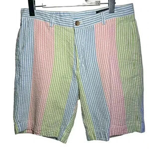 Vineyard Vines Men's 'Kentucky Derby' Multicolor Striped Breaker Shorts; Size 34